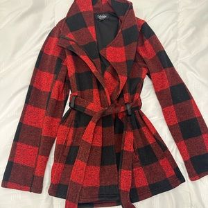 Buffalo plaid coat